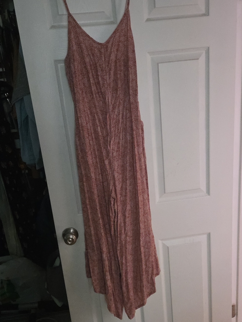 Women's Dusty Rose Wide-Leg Jumpsuit